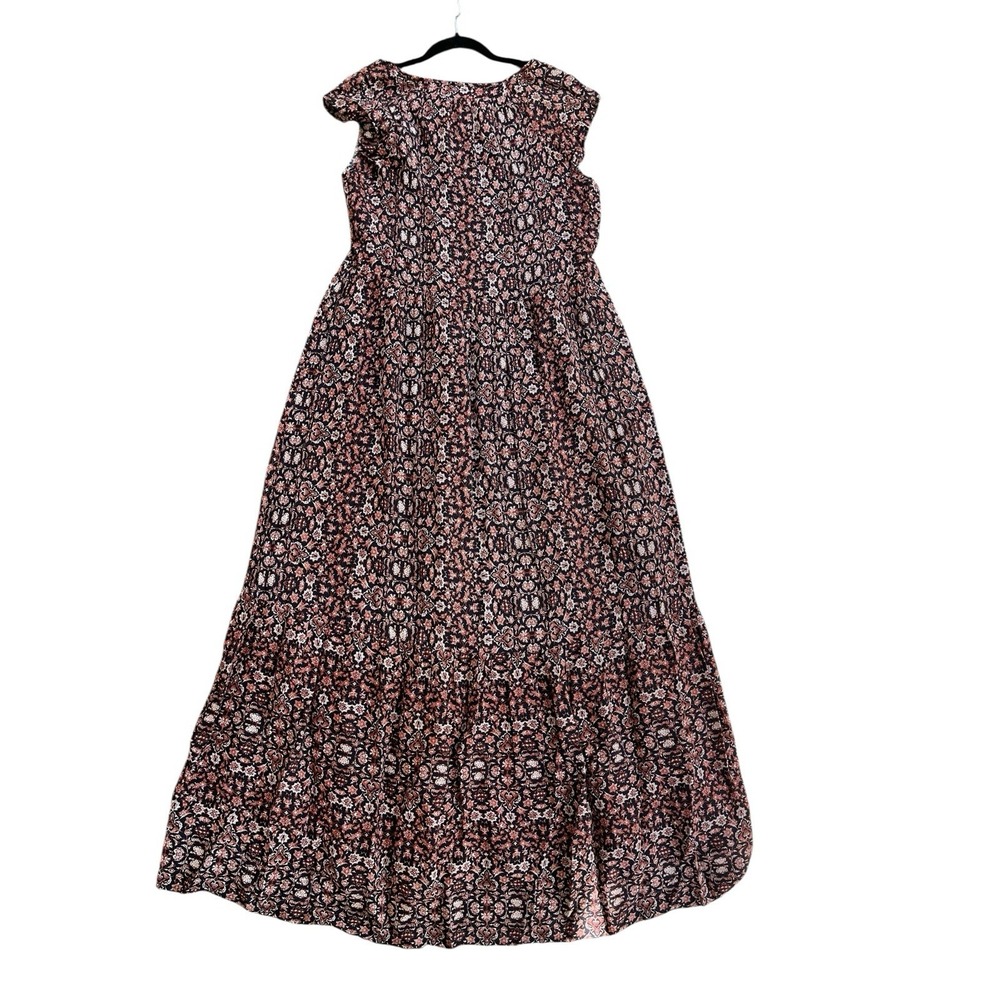 Garnet Hill Split-Neck Peasant Style Maxi Dress, Size 4 - Picture 7 of 8